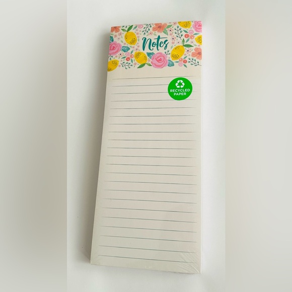 New Lined Note Pad "Notes" Pad Magnet on Back Clementine Vietnam Recycled Paper - Picture 8 of 12